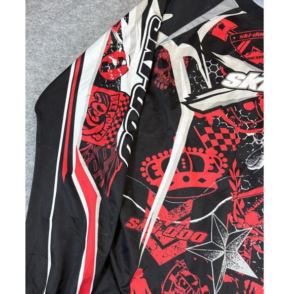 Ski-Doo Team Squadron Jersey Shirt Mens 2XL Black Red Rotax Motocross Snowmobile - Picture 5 of 6